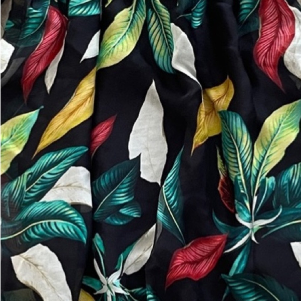 🇮🇹 Bellambra Silk Blend Leaf Print Dress • Made in Italy • Size Large - Picture 7 of 16